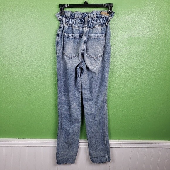 Blank NYC Light Wash Paper Waste Basket Distressed Jeans Size 24 - Picture 8 of 12